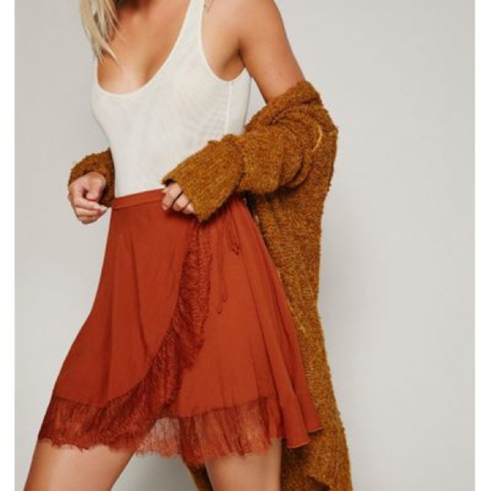 Free People Half Slip Skirt | XS | Copper Red